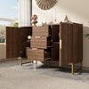 Sideboard Cabinet Industrial Wooden Cupboard Storage Furniture 2 Doors 3 Drawers