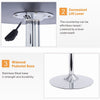 Round Black MDF Top Silver Chromed Base Bar Table Pub Table Height Adjustable