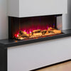 50in Electric Fireplace Panoramic Media Wood 12 Flame Standing Insert LED Stove