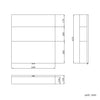 Bathroom Mirror Cabinet Wall Hung Mount Double Door Stainless Steel 670 x 600mm