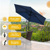 Garden Patio Parasol Sun Shade UV Protection Umbrella Steel Tilting Crank Handle