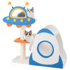 Cat Tree Tower Activity Center w/ 2-Tier Rocket-Shaped Condo