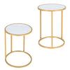 Small Round Side Table Sofa End/Coffee/Console Table Bedside Nightstand C Shape