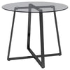 Round Tempered Glass Dining Table 2-4 Seater Living Room Kitchen Dinner Table UK