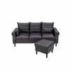 Luxury 3 Seater Corner Sofa Armchair Settee Couch with Footstool Living Room