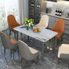 Luxury Sintered Stone Dining Table Thicken Aluminum Base Kitchen Table 4-6 Seats