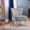 Upholstered Fabric Armchair Wing Fireside Chair Lounge Sofa Cushioned Seat