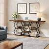 70.9'' Extra Long Console Table w/ Storage,Industrial Narrow Entryway Sofa Table