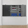 XL Wall Mounted Tool Cabinet Lockable Door Metal Tool Organizer Workshop Garage