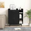 Home Office Sideboard Storage Organizer Floor Storage Cabinet-Black
