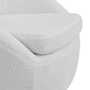 Teddy Velvet Swivel Accent Chair Tub Armchair Barrel Chair with Metal Ring White