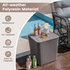 Outdoor Resin Storage Side Table 43L Patio Storage Box Small Outdoor Table
