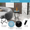 Outdoor Patio Side Table Mosaic Accent Table Coffee Table Porch Plant Stand Blue