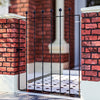 Metal Single Garden Gate Wrought Iron Barrier Doors Fence Panel Manor Entrance