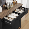Kitchen Sideboard Cabinet Drawers Shelves Freestanding Storage Unit White Black