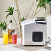 Ice Maker Counter Top for Home Electric Ice Cube Maker with Scoop & Basket Silve