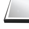 LED Bathroom Mirror with Demister Dimmable Lights Black Aluminum Frame 600×800mm