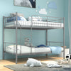 198x98CM Metal Bunk Beds Single over Single Loft Bed Frame w/Ladder & Guardrails