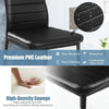 4pcs High Back Black Faux Leather Dining Chairs Padded Seat Dining Room Kitchen