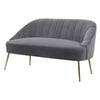 Velvet Upholstered Oyster Armchair Tub Chair Scallop Back 2 Seater Loveseat Sofa