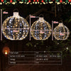 COSTWAY 3 Pack Christmas LED Light Balls Outdoor Hanging Light Spheres