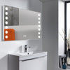 80cm Wall Illuminated LED Bathroom Mirror with Light Demister Touch Sensor Clock