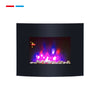 2025 7 COLOUR LED BLACK GLASS ARCHED ELECTRIC WALL MOUNTED FIRE