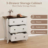 77cm Farmhouse Chest of Drawers Storage Organizer w/ Anti-tipping Kit-Grey