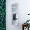 Bathroom Towel Rail Radiator Designer Flat Panel Chrome Heated Warmer Rad