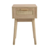 Dusk Isla Bedside Table 1 Drawer Nightstand Natural RRP £599