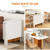 Foldable Dining Table Kitchen Table Drop-Leaf Table with Wheels for 4-6 People