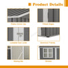 10x8FT Steel Apex Garden Shed Tool Equipment Organize W/Window Door Grey
