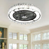 72W Crystal Ceiling Fan Lights Kitchen Bedroom Dimmable LED Chandeliers Fan Lamp