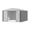 Grey Outdoor Lockable Garden Shed Storage Room Locking Door Sheds 10x12ft UK