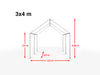 TOOLPORT Marquee 3x4 m Party Tent gazebo shelter PE 450 N