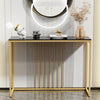Industrial Hallway Console Table Sofa Side Table Narrow Marble Long Table House