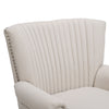 Modern Fabric Oyster Wing Back Armchair Soft Lounge Chair Single Fireside Sofa