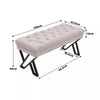 Button Tufted Upholstered Accent Lounge Chair Stool Window Seat Hallway Bench UK