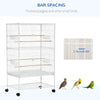 Large Bird Cage Budgie Cage for Finch Canaries Parrot with Stand White