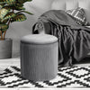Round Dressing Table Chair Vanity Stool Bedroom Makeup Storage Seat Pouffe