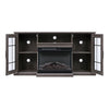 60" TV Stand with Electric Fireplace Heater Set 3 Colour Fire/4 Storage Cabinet