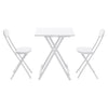 Folding Table Chair Patio In/Outdoor Furniture Wood Coffee Drink Desk Metal Legs