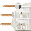 Smilesun Wall-Mounted Corner LED Bathroom Cabinet w/Mirror Door&Shelve 29*40*60