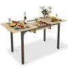 Wooden Expandable Dining Table Space Saving Storage Large Kitchen Desk 150cm