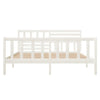 Bed Frame White Solid Wood 120x200 H0H3