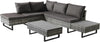 5 Seat Rattan Corner Sofa Set Grey Cushions Outdoor Patio Garden Table