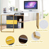 Computer Desk for Two Person 2 in 1 Double Writing Study Workstation 3 Drawers