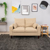 Panana Linen Fabric 2 & 3 Seater Sofa Couch with Wood Legs 3 Colours