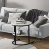 2PCS Modern Nesting Coffee Table 2-in-1 Detachable Table Set w/ Faux Marble Top