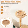 Wooden Cat Tree 129cm Tall Cat Tower 4-Layer Cat Activity Center Solid Wood Post
